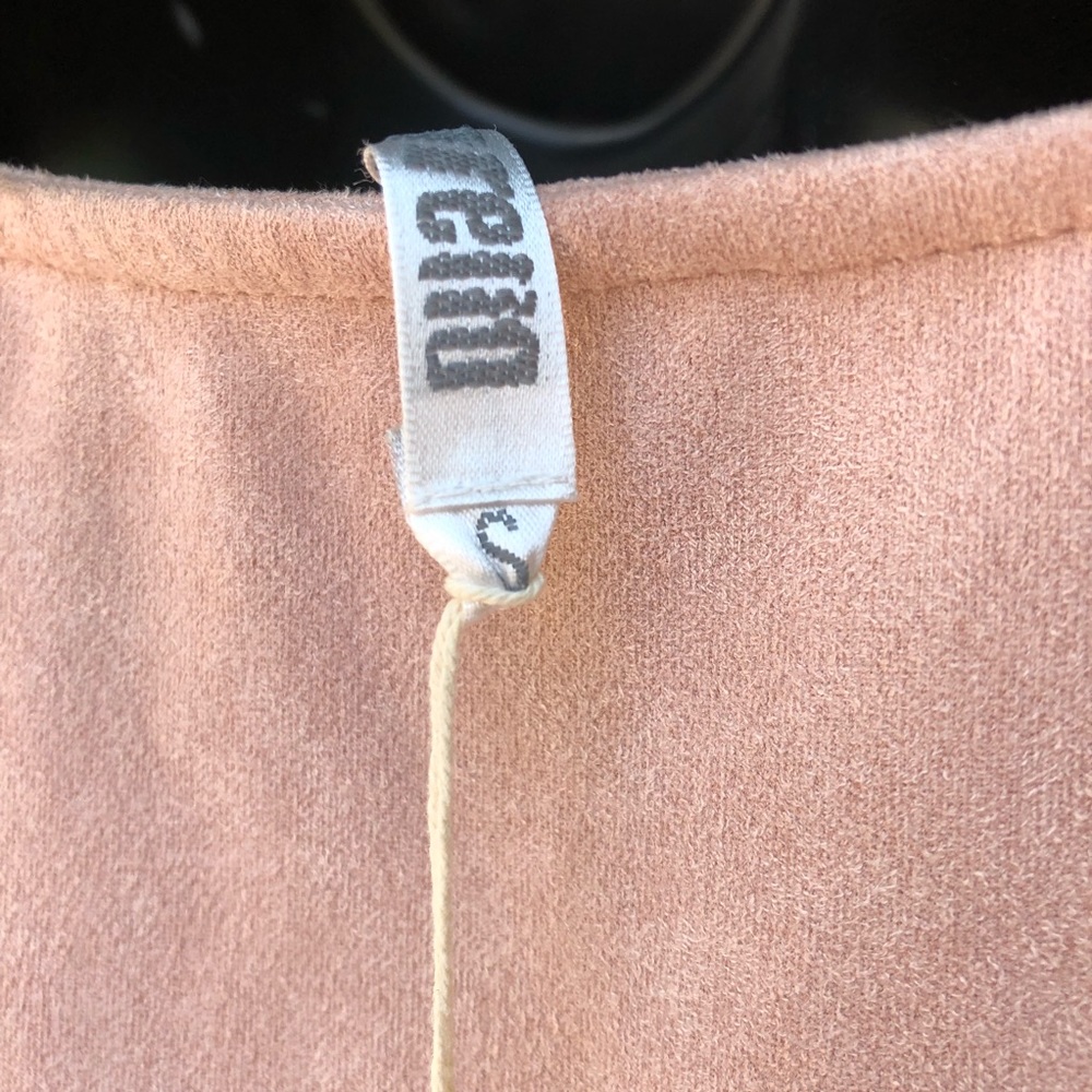 Blush faux suede embroidered jacket NWT - Picture 5 of 5